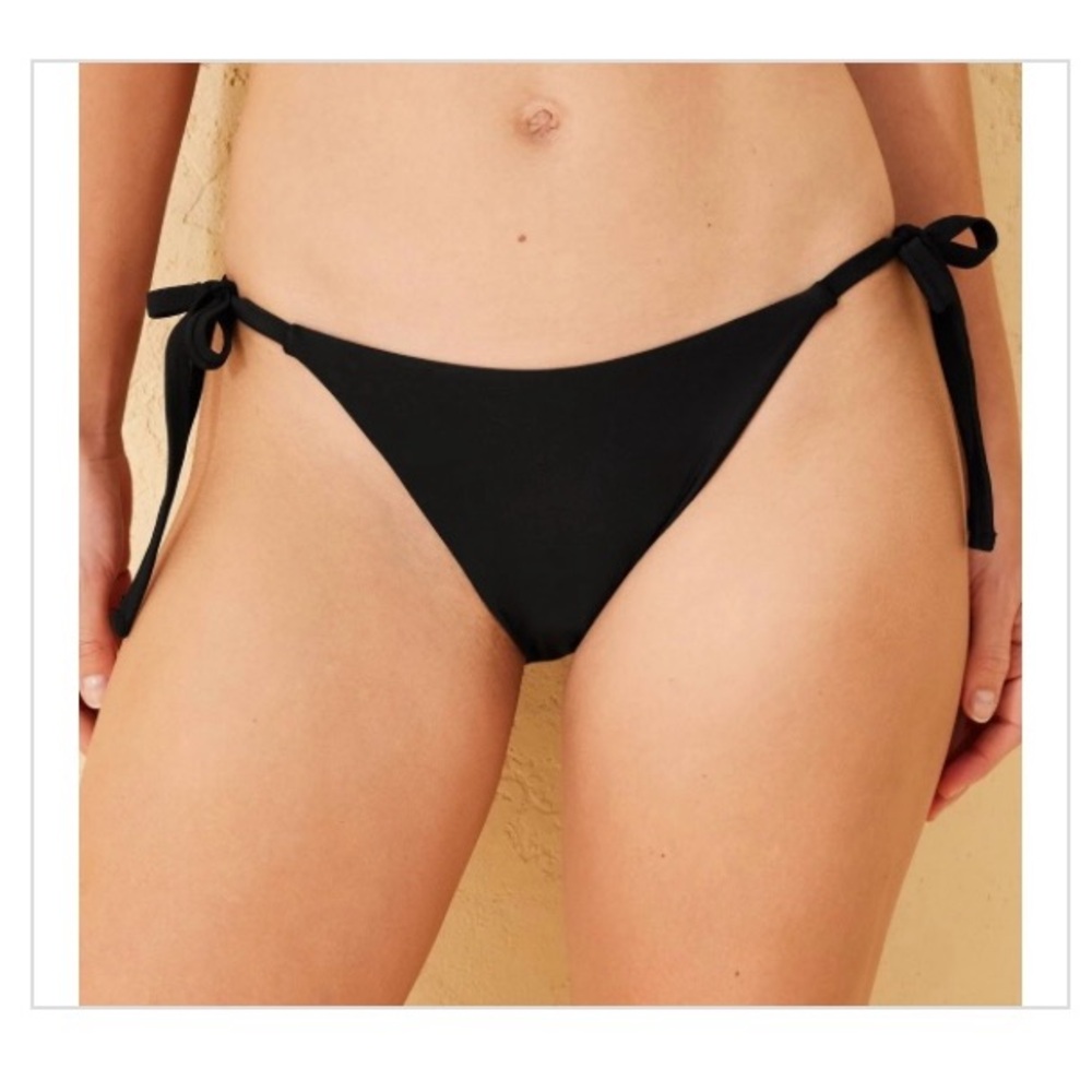 Shade & Shore Women's Side-Tie High Leg Medium Coverage Bikini Bottom size S